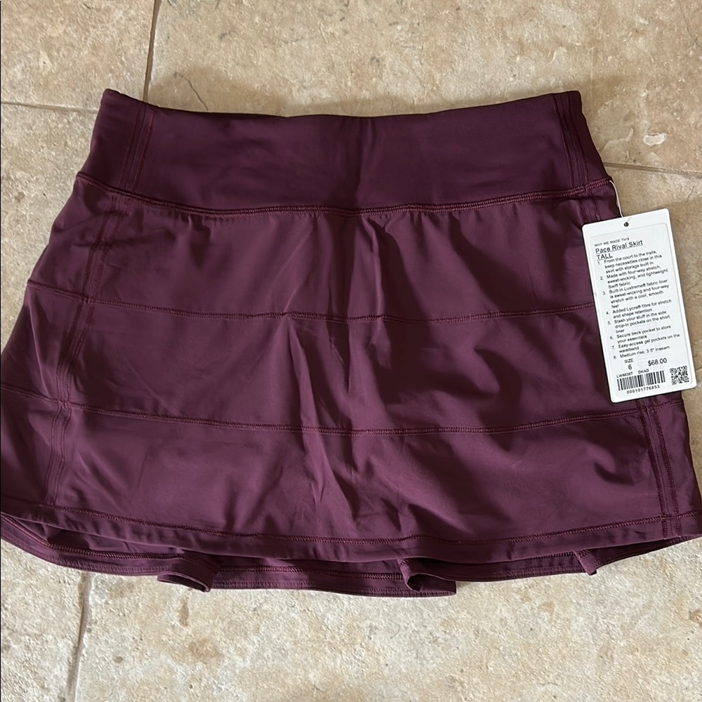 lululemon athletica Maroon Skort